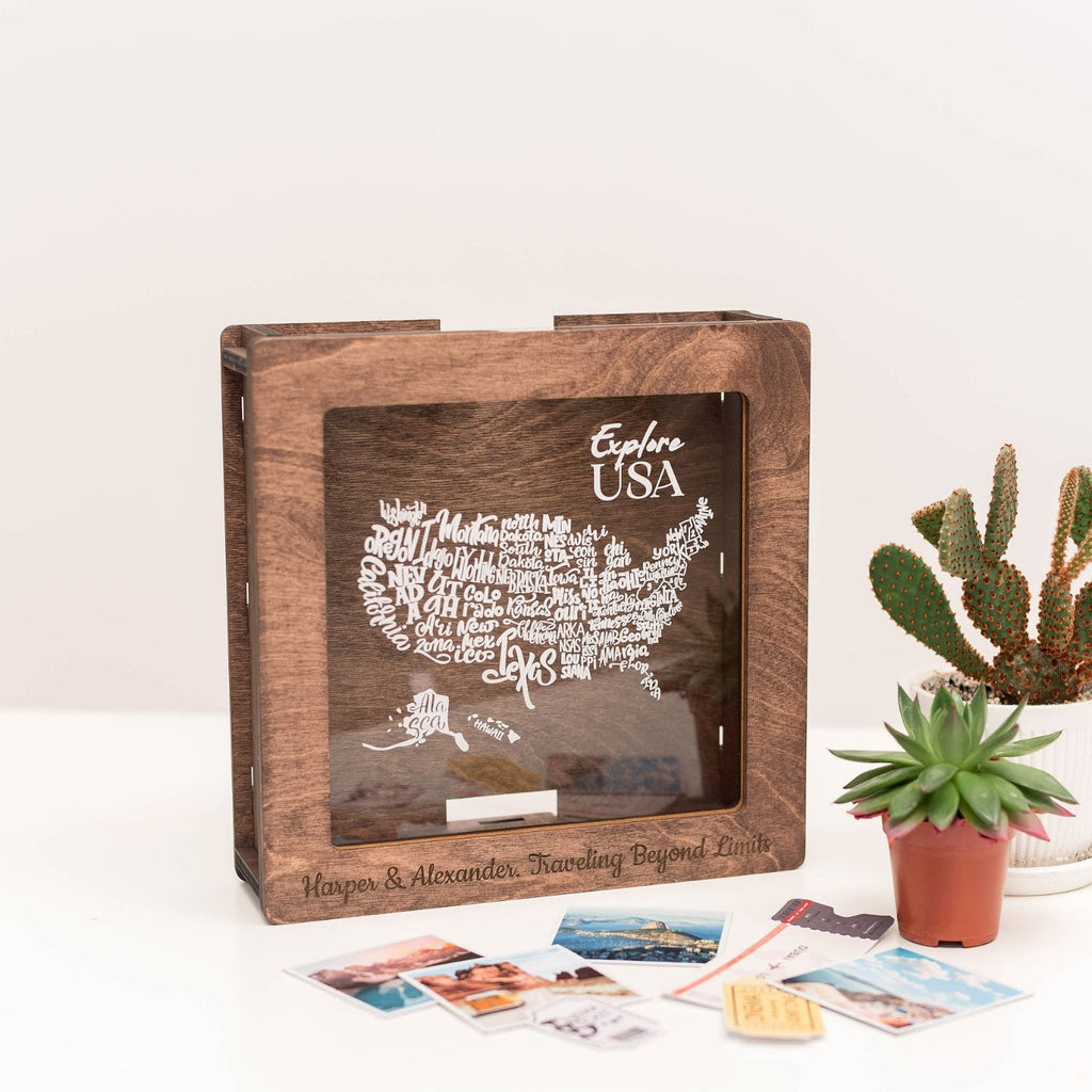 USA Travel Box Dark Walnut - SJB-DIAMOND ELITES