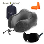 Travel Pillow U Shaped Memory Foam Neck Pillows Neck Cervical Airplane Pillow Healthcare Bedding Free Eye Mask and Earplugs Neck Support Pillow Headrest Travel Folding Slow Rebound Journey Trip Cushion Memory Foam Travel Pillow Neck Pillow Stevvex