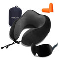 Travel Pillow U Shaped Memory Foam Neck Pillows Neck Cervical Airplane Pillow Healthcare Bedding Free Eye Mask and Earplugs Neck Support Pillow Headrest Travel Folding Slow Rebound Journey Trip Cushion Memory Foam Travel Pillow Neck Pillow Stevvex