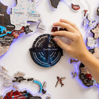 Travel Tracker 3D Colored Wooden World Map - Space