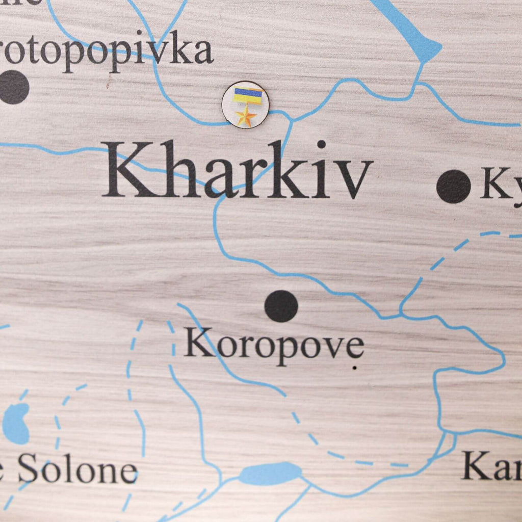 Wooden Map of Ukraine Cappuccino Enjoy The Wood