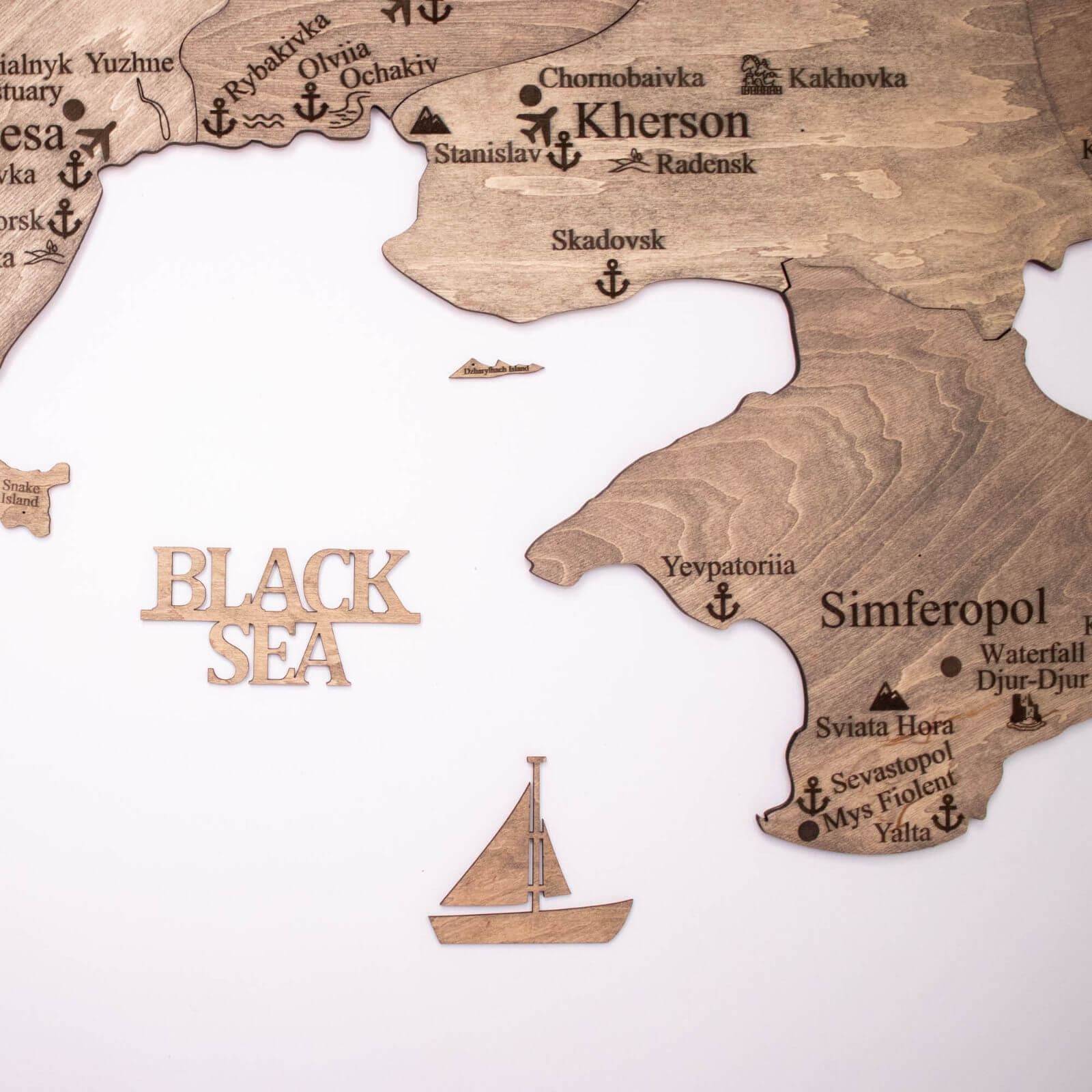 Wooden Map of Ukraine Terra Enjoy The Wood