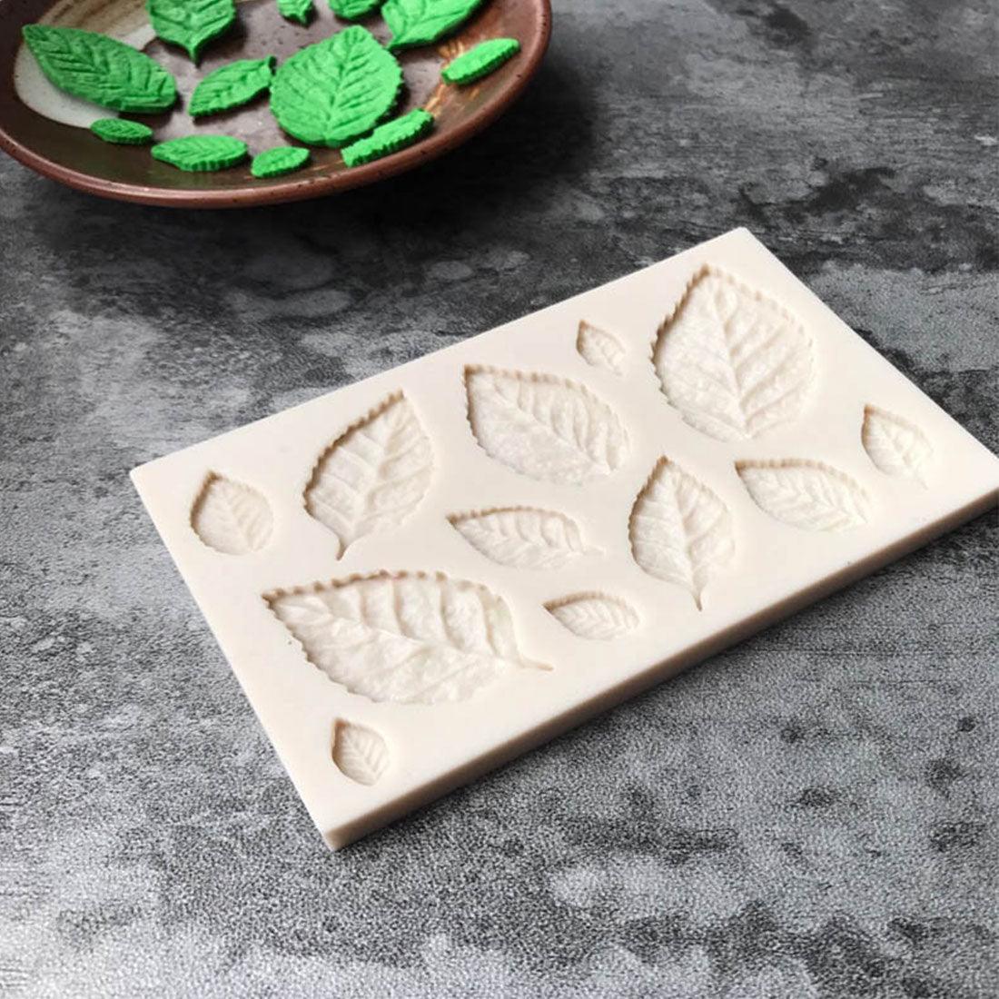 Tree Leaf Mold Silicone Fondant Cake Decorating Tools Chocolate Baking Mould 3D Sugarcraft  Homemade Bakeware 3D Leaf Silicone Mold For Chocolate Candy Sugar Craft Cake Decoration Cupcake Decoration Stevvex