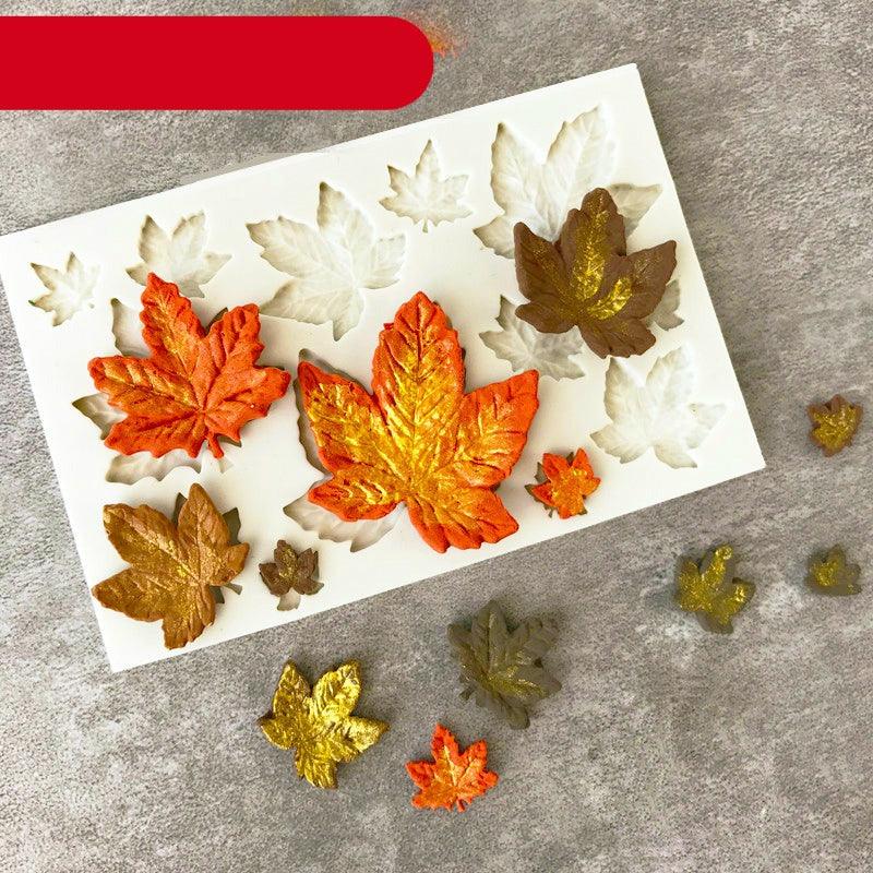 Tree Leaf Mold Silicone Fondant Cake Decorating Tools Chocolate Baking Mould 3D Sugarcraft  Homemade Bakeware 3D Leaf Silicone Mold For Chocolate Candy Sugar Craft Cake Decoration Cupcake Decoration Stevvex