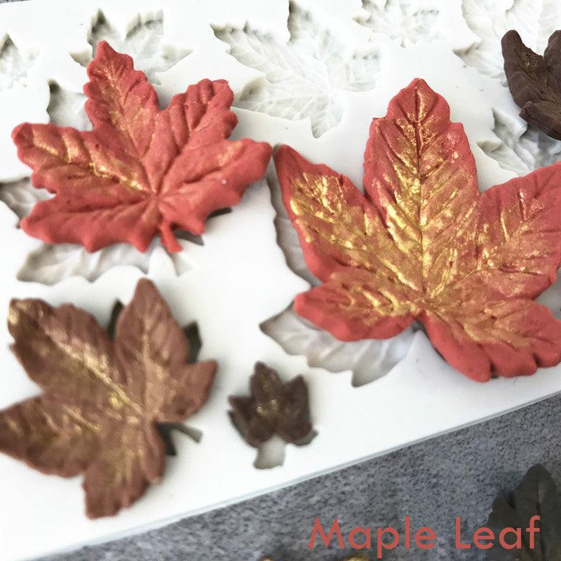 Tree Leaf Mold Silicone Fondant Cake Decorating Tools Chocolate Baking Mould 3D Sugarcraft  Homemade Bakeware 3D Leaf Silicone Mold For Chocolate Candy Sugar Craft Cake Decoration Cupcake Decoration Stevvex