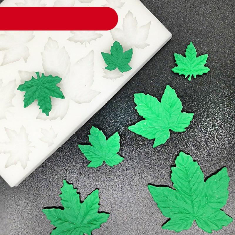 Tree Leaf Mold Silicone Fondant Cake Decorating Tools Chocolate Baking Mould 3D Sugarcraft  Homemade Bakeware 3D Leaf Silicone Mold For Chocolate Candy Sugar Craft Cake Decoration Cupcake Decoration Stevvex
