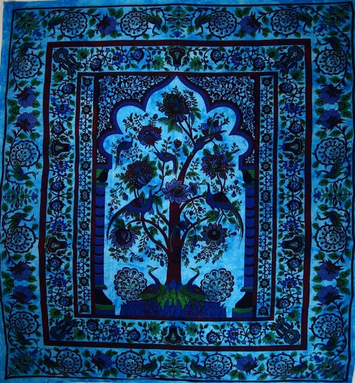 Tree Of Life Peacock Tapestry Boho Wall Hanging Room