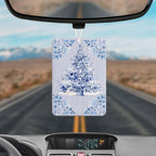 Blue Tree Hanging Air Freshener Car Home Office Scented Ornament Holiday Decor Freshener BandsCo Straps