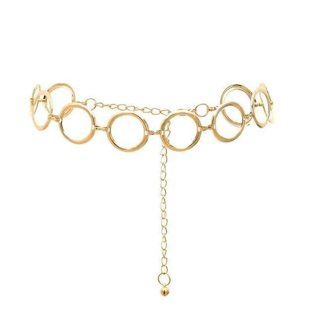 Trendy Heart Shaped Design Body Long Chain Ladies Belts Modern Metal Waist Chain Love Belts For Women Stevvex
