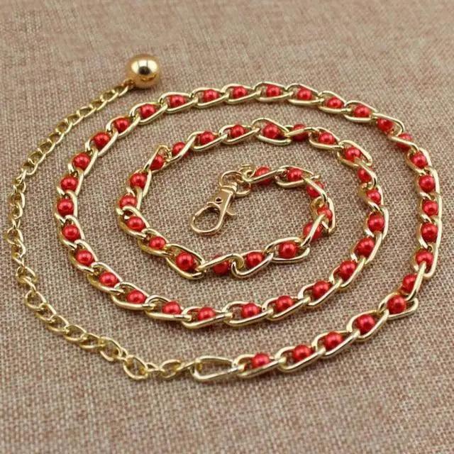 Trendy Heart Shaped Design Body Long Chain Ladies Belts Modern Metal Waist Chain Love Belts For Women Stevvex