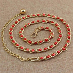 Trendy Heart Shaped Design Body Long Chain Ladies Belts Modern Metal Waist Chain Love Belts For Women Stevvex