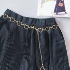 Trendy Heart Shaped Design Body Long Chain Ladies Belts Modern Metal Waist Chain Love Belts For Women Stevvex