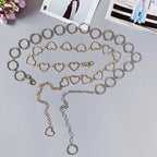 Trendy Heart Shaped Design Body Long Chain Ladies Belts Modern Metal Waist Chain Love Belts For Women Stevvex