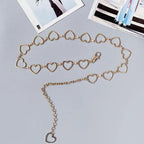 Trendy Heart Shaped Design Body Long Chain Ladies Belts Modern Metal Waist Chain Love Belts For Women Stevvex