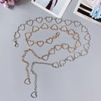 Trendy Heart Shaped Design Body Long Chain Ladies Belts Modern Metal Waist Chain Love Belts For Women Stevvex
