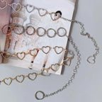 Trendy Heart Shaped Design Body Long Chain Ladies Belts Modern Metal Waist Chain Love Belts For Women Stevvex