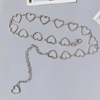 Trendy Heart Shaped Design Body Long Chain Ladies Belts Modern Metal Waist Chain Love Belts For Women Stevvex