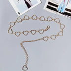 Trendy Heart Shaped Design Body Long Chain Ladies Belts Modern Metal Waist Chain Love Belts For Women Stevvex