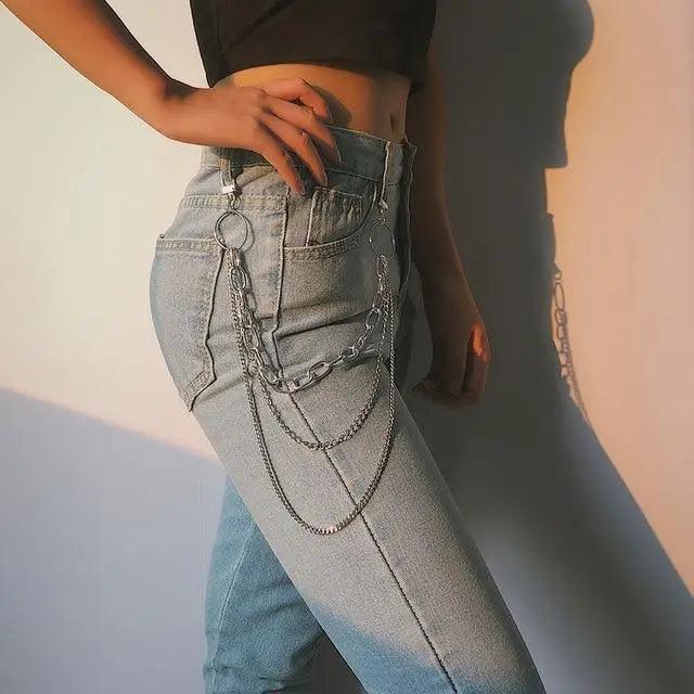 Trendy Heart Shaped Design Body Long Chain Ladies Belts Modern Metal Waist Chain Love Belts For Women Stevvex