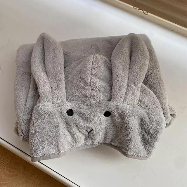 Trendy Rabbit Cartoon Bathrobes For Girls Boys Unisex Soft Hooded And Comfortable Kids Vintage Design Bathrobes Stevvex