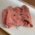 Trendy Rabbit Cartoon Bathrobes For Girls Boys Unisex Soft Hooded And Comfortable Kids Vintage Design Bathrobes Stevvex
