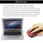 Trendy Sport Car Wireless Mouse 1200DPI Optical 3D Car Design Gaming Mice USB Computer Mouse For Laptop PC Desktop Stevvex