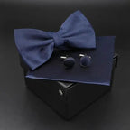 Trendy Tiny Dots Print Bowtie With Pocket Square And Cufflinks Set For Men Retro  Butterfly Party Wedding Bowties Without Box Stylish Ties Gift Stevvex