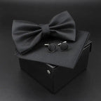 Trendy Tiny Dots Print Bowtie With Pocket Square And Cufflinks Set For Men Retro  Butterfly Party Wedding Bowties Without Box Stylish Ties Gift Stevvex