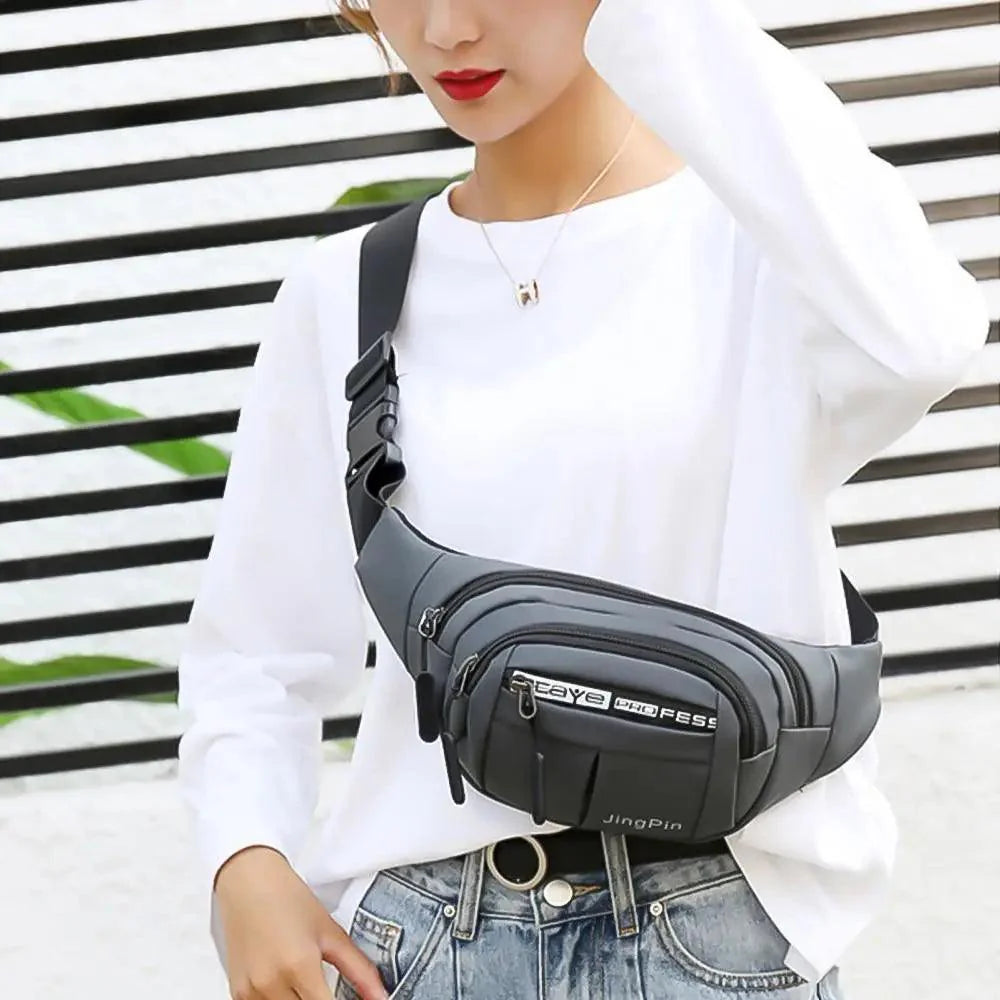 Trendy Waist Pouch Bag Hip Pack With Adjustable Straps for Casual Travel Hiking Running Outdoor Sports Classy Money Pouch Waist Bag Stevvex