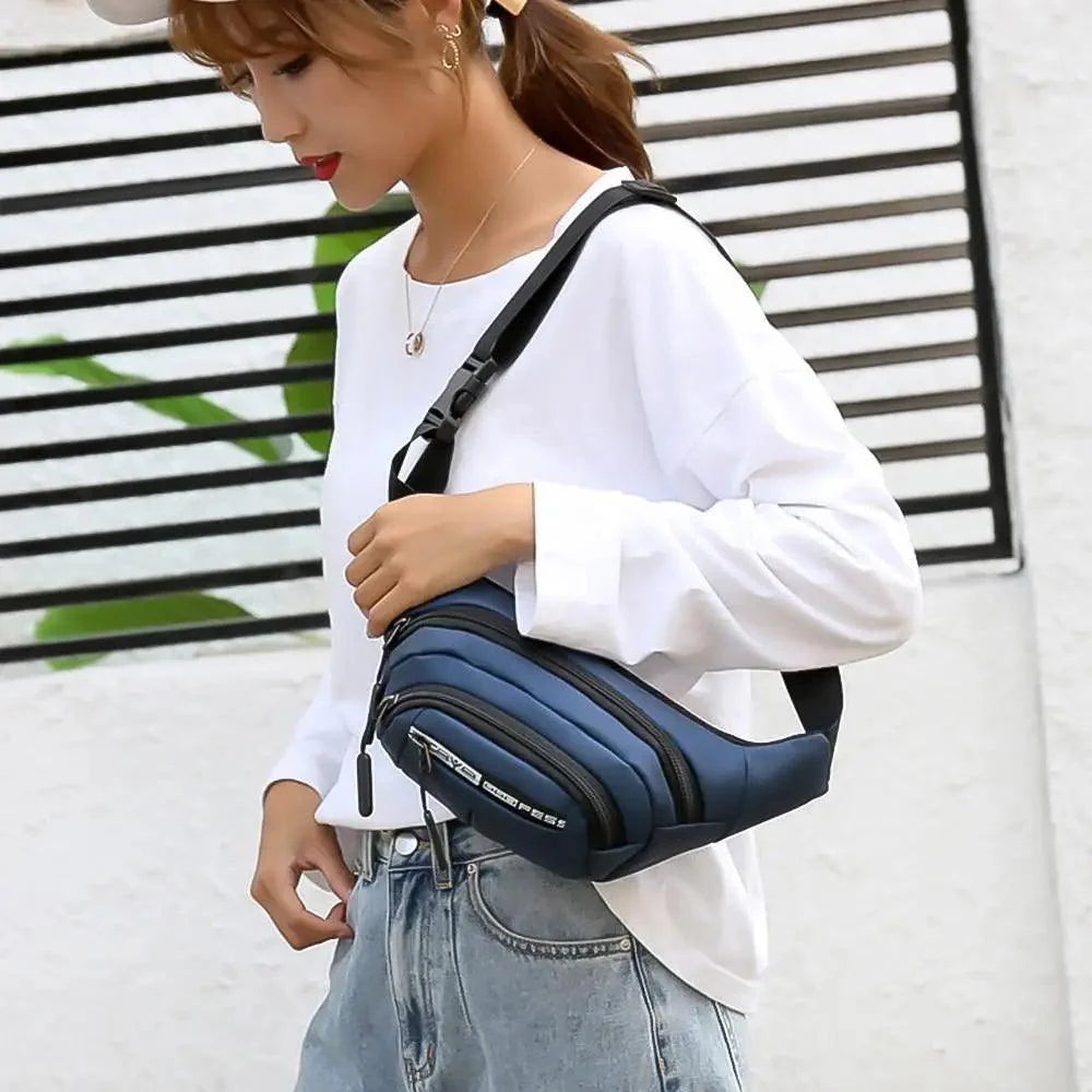 Trendy Waist Pouch Bag Hip Pack With Adjustable Straps for Casual Travel Hiking Running Outdoor Sports Classy Money Pouch Waist Bag Stevvex