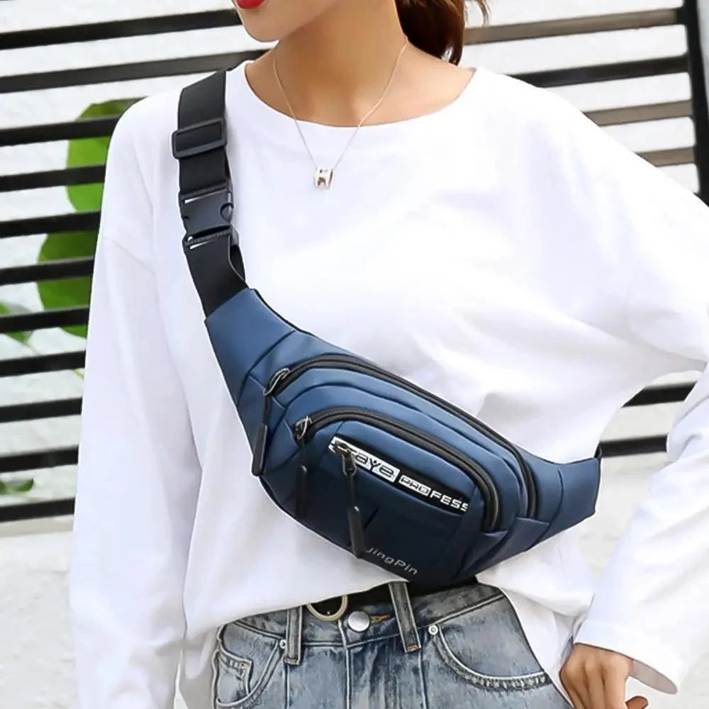 Trendy Waist Pouch Bag Hip Pack With Adjustable Straps for Casual Travel Hiking Running Outdoor Sports Classy Money Pouch Waist Bag Stevvex