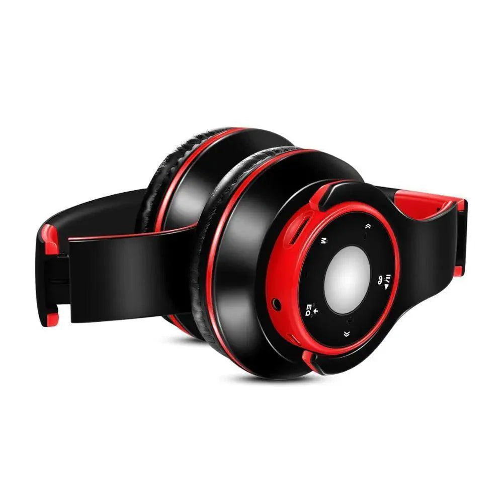Wireless Headset Bluetooth Earphones and Headphone Foldable Adjustment Bluetooth Wired Headphones TF Card MP3 FM Radios For Online Class Business Trip Travel Video Conference Stevvex