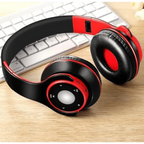 Wireless Headset Bluetooth Earphones and Headphone Foldable Adjustment Bluetooth Wired Headphones TF Card MP3 FM Radios For Online Class Business Trip Travel Video Conference Stevvex