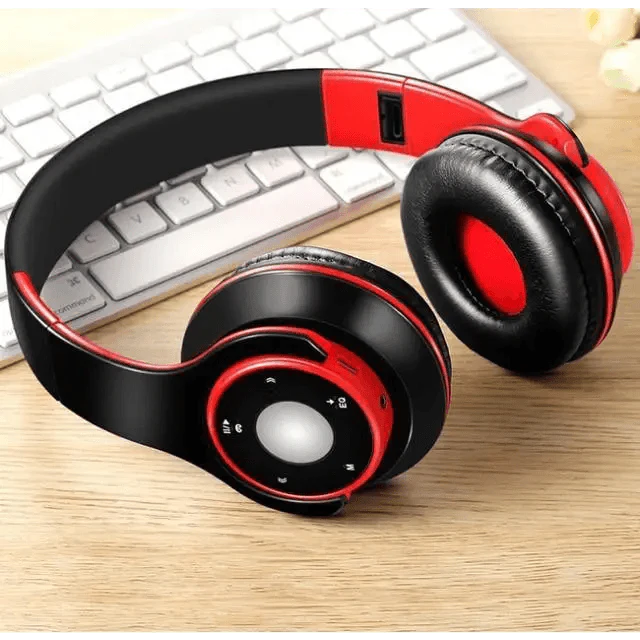 Wireless Headset Bluetooth Earphones and Headphone Foldable Adjustment Bluetooth Wired Headphones TF Card MP3 FM Radios For Online Class Business Trip Travel Video Conference Stevvex