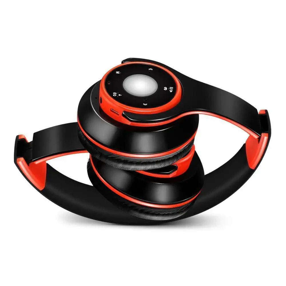 Wireless Headset Bluetooth Earphones and Headphone Foldable Adjustment Bluetooth Wired Headphones TF Card MP3 FM Radios For Online Class Business Trip Travel Video Conference Stevvex