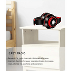 Wireless Headset Bluetooth Earphones and Headphone Foldable Adjustment Bluetooth Wired Headphones TF Card MP3 FM Radios For Online Class Business Trip Travel Video Conference Stevvex