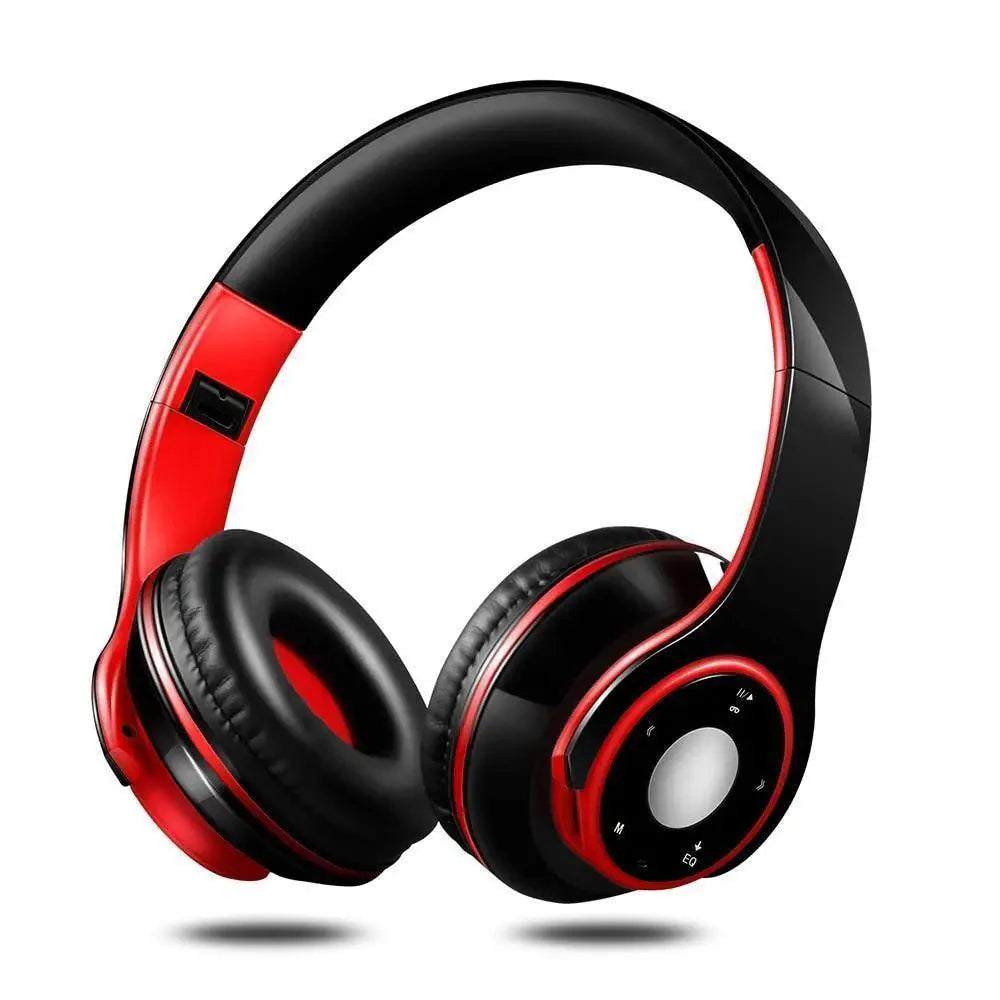 Wireless Headset Bluetooth Earphones and Headphone Foldable Adjustment Bluetooth Wired Headphones TF Card MP3 FM Radios For Online Class Business Trip Travel Video Conference Stevvex
