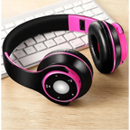 Wireless Headset Bluetooth Earphones and Headphone Foldable Adjustment Bluetooth Wired Headphones TF Card MP3 FM Radios For Online Class Business Trip Travel Video Conference Stevvex