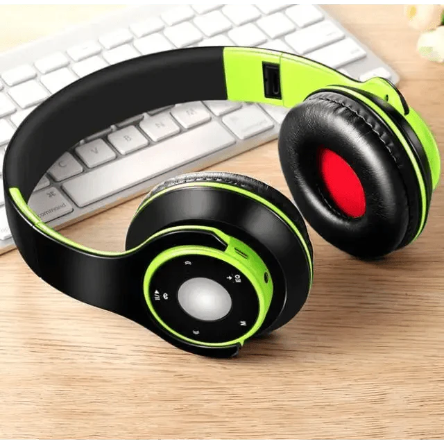 Wireless Headset Bluetooth Earphones and Headphone Foldable Adjustment Bluetooth Wired Headphones TF Card MP3 FM Radios For Online Class Business Trip Travel Video Conference Stevvex