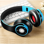 Wireless Headset Bluetooth Earphones and Headphone Foldable Adjustment Bluetooth Wired Headphones TF Card MP3 FM Radios For Online Class Business Trip Travel Video Conference Stevvex