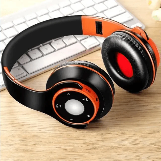 Wireless Headset Bluetooth Earphones and Headphone Foldable Adjustment Bluetooth Wired Headphones TF Card MP3 FM Radios For Online Class Business Trip Travel Video Conference Stevvex
