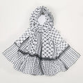Trendy Women's Chiffon Keffiyeh Scarf with Print – Perfect for Summer, Travel & Islamic Modest Fashion(MH110)