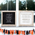 Double-Sided Halloween To Thanksgiving Reversible Porch Sign 2-in-1 Fall Decor BandsCo Straps