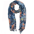 Tropical Blue Island Print Sarong Wrap Lightweight Beach