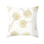Tropical Leaf Flower Green Yellow Pillowcase Decorative Throw Pillow Case Cushion Cover Gold Stamping Leaves Polyester Cushion Cover Throw Pillow Decorative Cushions Home Decor Pillow Covers Stevvex