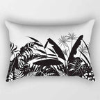 Tropical Plants Flowers Beauty Pattern Pillow Covers Short Plush Tropical Palm Leaves Throw Pillow Cover Summer Exotic Jungle Plant Tropical Palm On The Geometric Cotton LinGEOen Decorative Rectangular Pillowcase Rectangle Small Pillow Cases