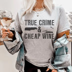 True Crime & Cheap Wine Tee Peachy Sunday