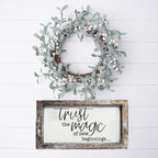 Rustic Wooden Magic Of New Beginnings Inspirational Sign Home Decor Gift BandsCo Straps