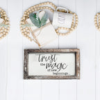 Rustic Wooden Magic Of New Beginnings Inspirational Sign Home Decor Gift BandsCo Straps