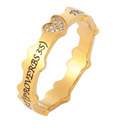 Gold Crown of Hearts Ring KingdomWear